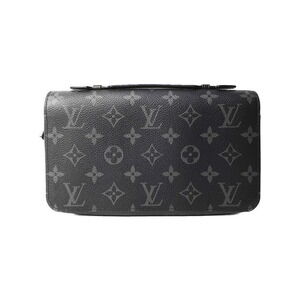 Louis Vuitton Monogram Eclipse Black Zippy Zip Around Long Wallet